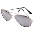 thumbnail image 1 of Supply Hut Unisex Aviator Sunglasses, Silver, 1 of 6