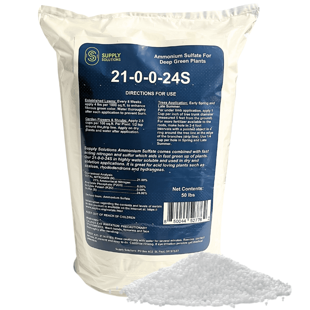 Supply Solutions Ammonium Sulfate Plant Food - Ideal for Winter Fertilizer - for Deep Green Plants Acid Loving Plants (50 Pounds)