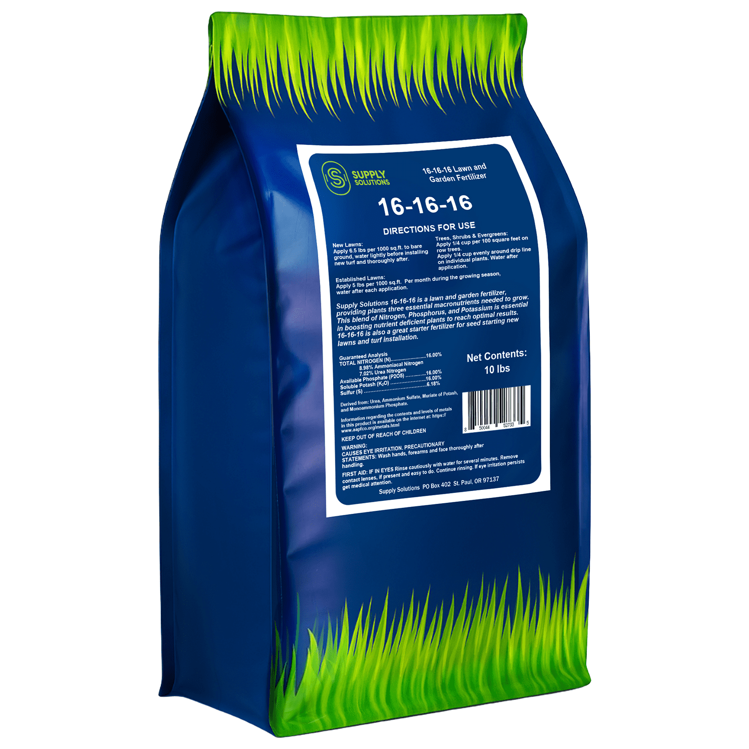 Supply Solutions 16-16-16 Complete Lawn & Garden All Purpose Granular Fertilizer - The Ultimate Plant Food for Lush Greenery & Vibrant Blooms (10 Pounds)