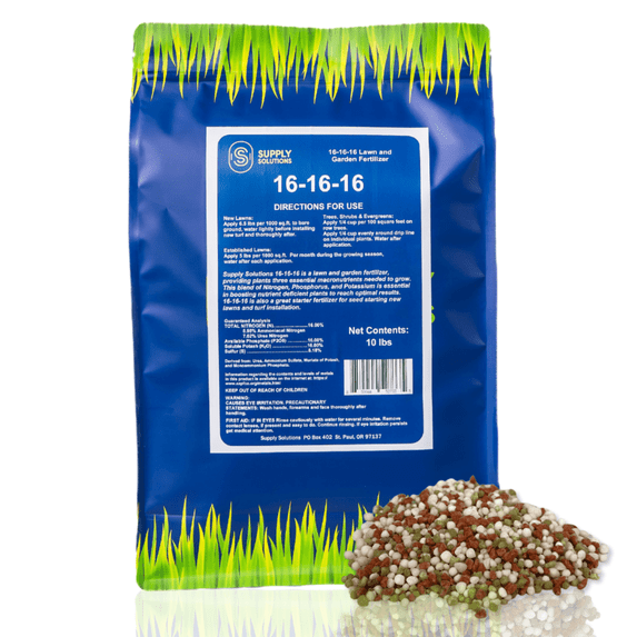 Supply Solutions 16-16-16 Complete Lawn & Garden All Purpose Granular Fertilizer - The Ultimate Plant Food for Lush Greenery & Vibrant Blooms (10 Pounds)