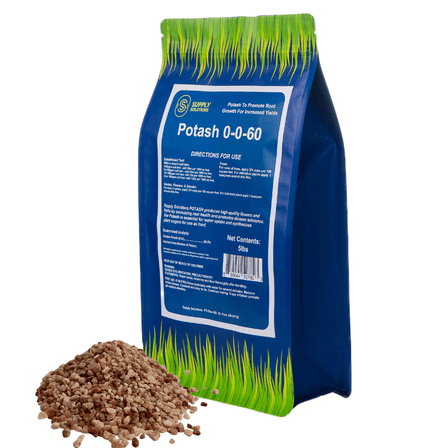 Supply Solutions Muriate of Potash 0-0-60 Fertilizer, High Potassium Fertilizer, Potassium for Plants, Ideal Plant Food & Potash for Plants - For Lush Crops, Blooms, Acidic Plants (5lbs)