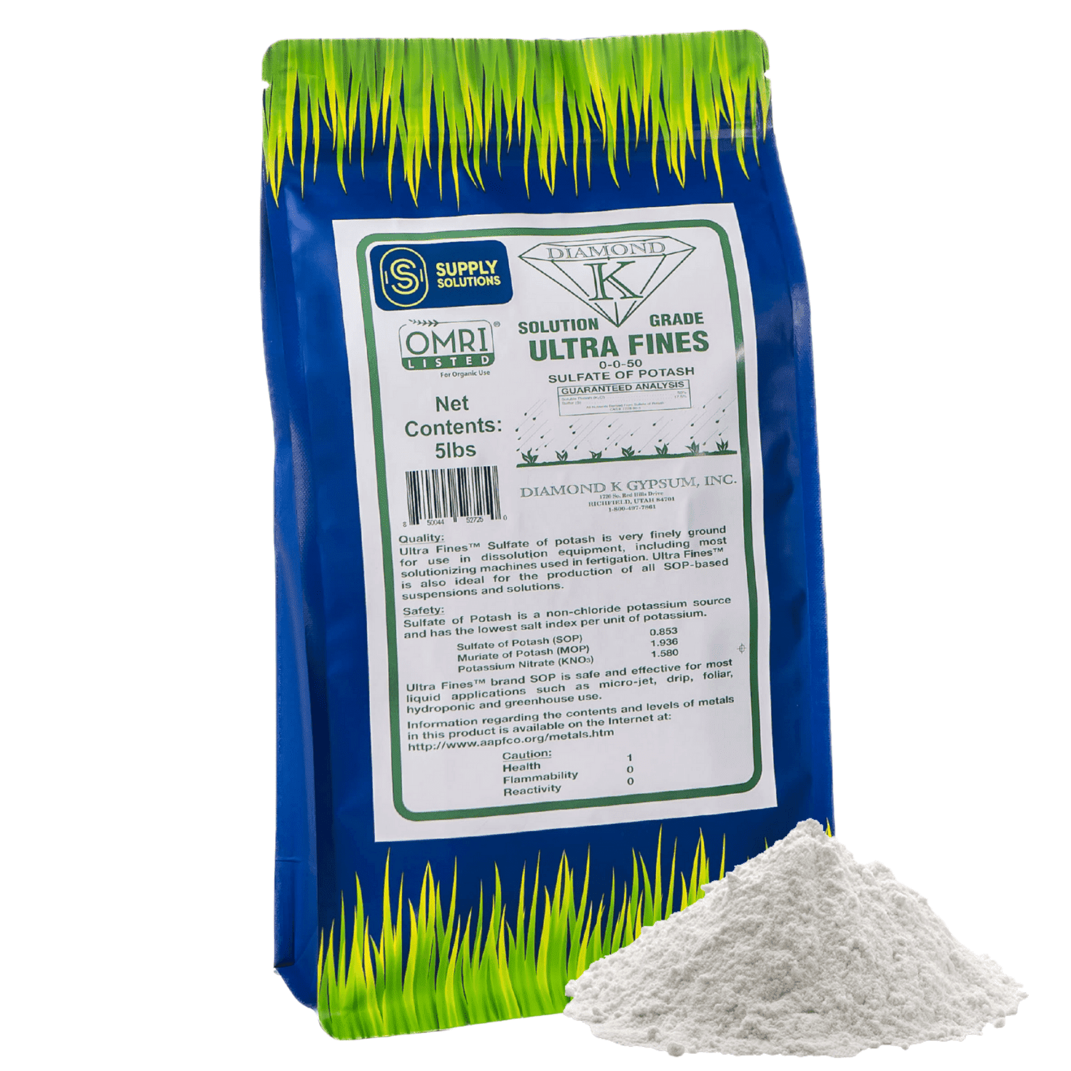 Supply Solutions Sulfate of Potash 0-0-50 Plant Food Organic Lawn Fertilizer (5 Pounds)