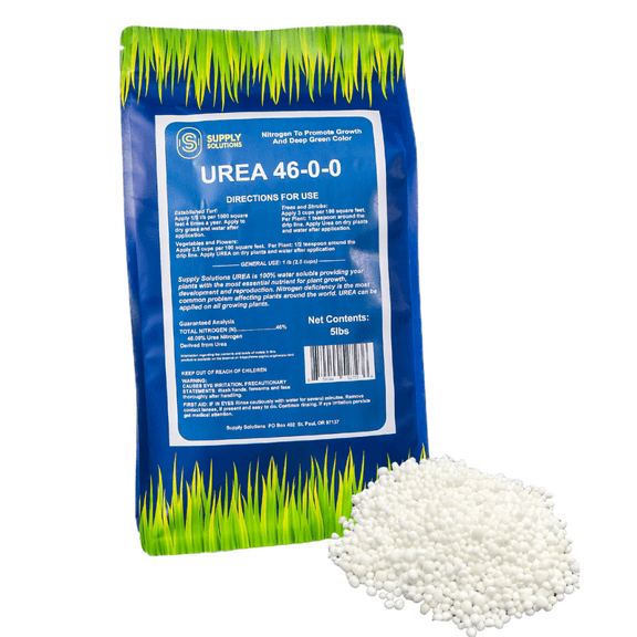 Supply Solutions Urea Nitrogen Organic Indoor Outdoor Lawn Fertilizer - Plant Food (5 Pounds)