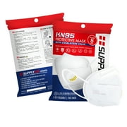 SupplyAID KN95 Protective Face Mask with Exhalation Vent, 5-Pack