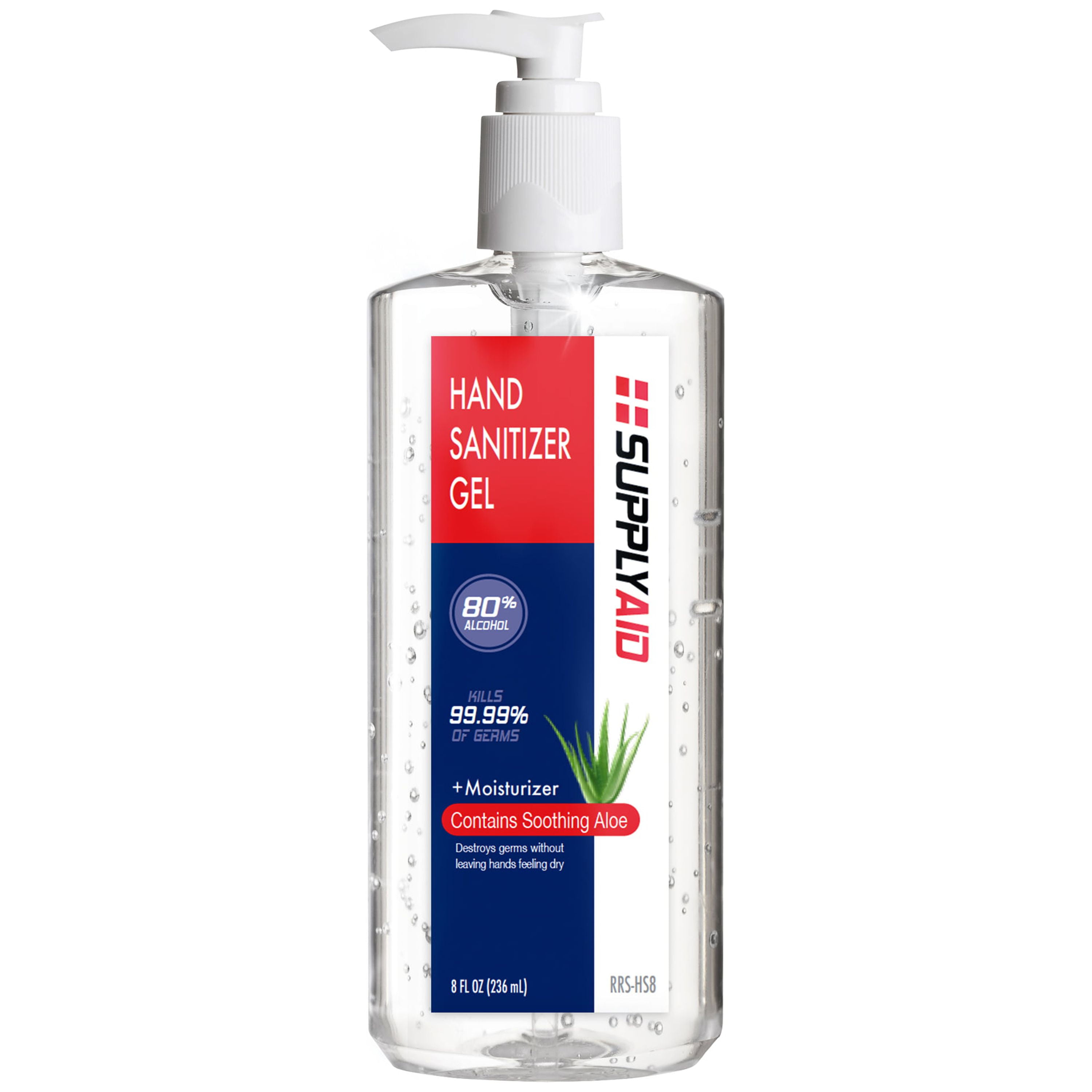 Supplyaid Rrs hs16 Plant Based 80 Alcohol Hand Sanitizer Gel w Soothing Aloe 16 oz Size 16 oz