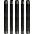 SupplyGiant 3/4 x 36 Inch Black Steel Pipe (5Pack), Heavy Duty