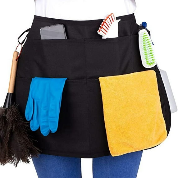 SupplyMaid Professional Cleaning Apron & Tool Belt, Used by 1000s of House Cleaners, Hotels, Casinos and more. "Like a Cleaning Caddy Around Your Waist" - Speeds Up Cleaning, Saves Time & Money