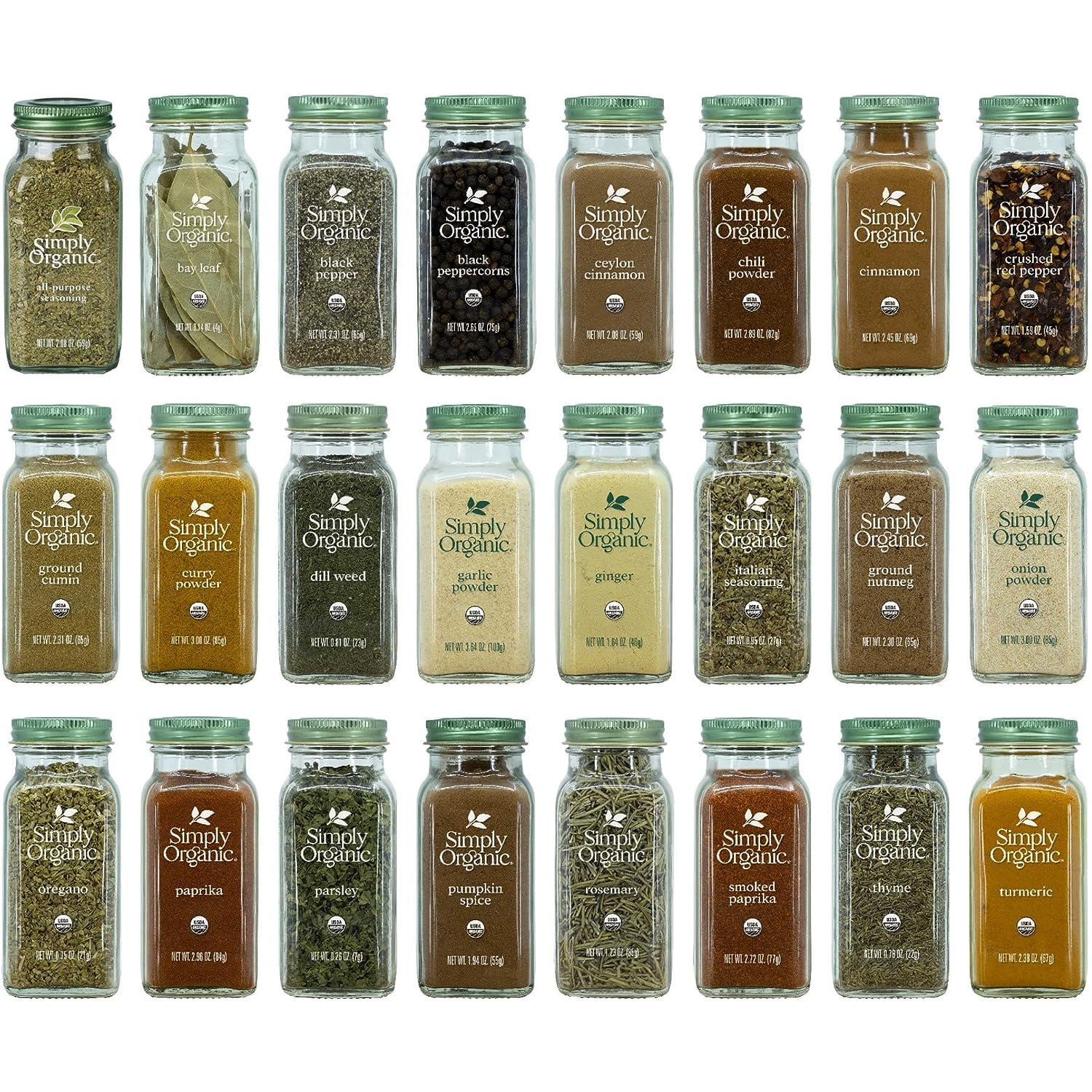 SupplyTiger Spice Set Collection Bundle of Simply Organic Top 24 Spices
