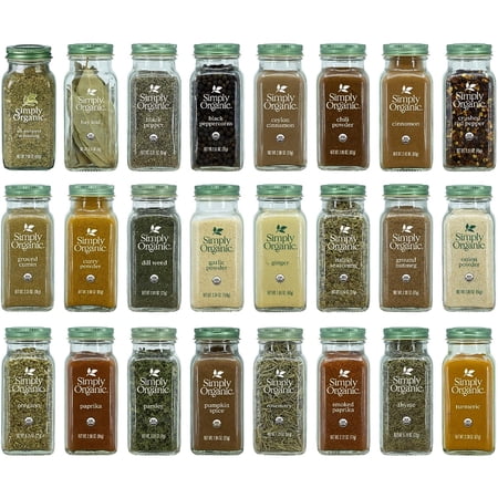 SupplyTiger Spice Set Collection Bundle of Simply Organic Top 24 Spices and Seasonings – Gift Sets, Spice Starter Kit
