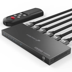 Fosmon 8K 5 Ports HDMI Switch with Remote, 5 In 1 Out 4K@120Hz 8K@60Hz HDR HDCP 2.3 HDMI 2.1 Splitter, Ultra High Speed 48Gbps for PS5, Xbox, Apple TV, Fire Stick