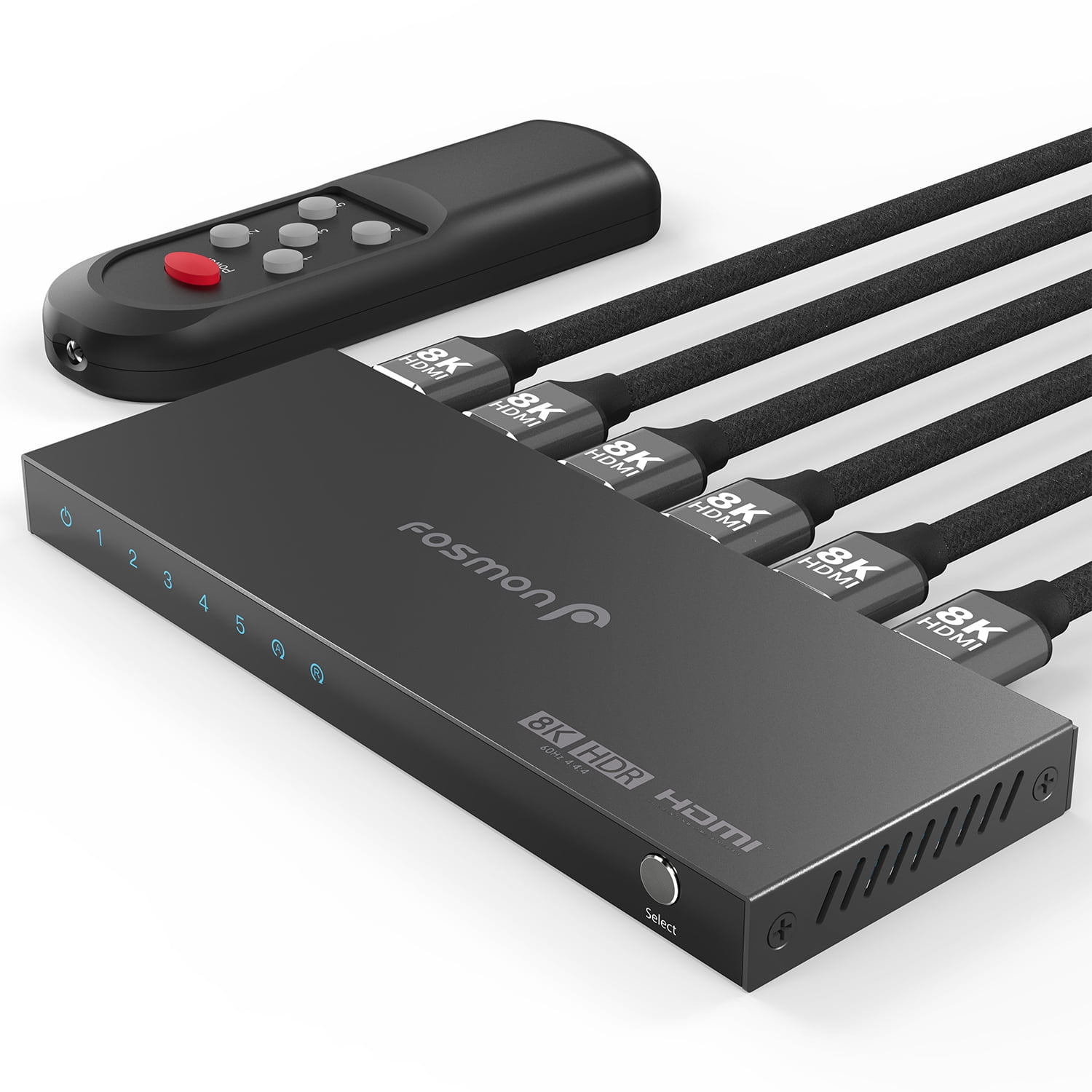 Support 8K@60Hz 4K@120Hz 2K@144Hz 5 In 1 Out Auto-Switching 5x1 Switcher, Ultra High Speed 48Gbps Splitter Compatible with PS5, Xbox, Apple TV, Fire Stick