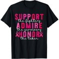 thumbnail image 1 of Support Admire Honor Breast Cancer Awareness Warrior Ribbon T-Shirt, 1 of 4