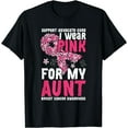 thumbnail image 1 of Support Advocate Cure I Wear Pink For My Aunt Breast cancer T-Shirt Black 2X-Large, 1 of 4