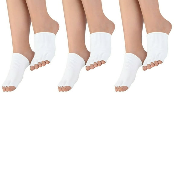 Support And Recovery Open Toe Gel Compression Sleeve For Pain Relief And Comfortable Wear (3-Pairs)