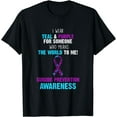 thumbnail image 1 of Support Awareness Suicide Prevention Teal & Purple Gift T-Shirt Black 2X-Large, 1 of 4