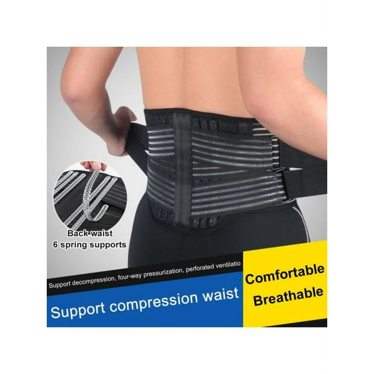 Aptoco Back Brace Compression Lumbar Support Belt with Metal Stays for Men  Women Lower Back Pain Relief Adjustable Posture Corrector Strap for