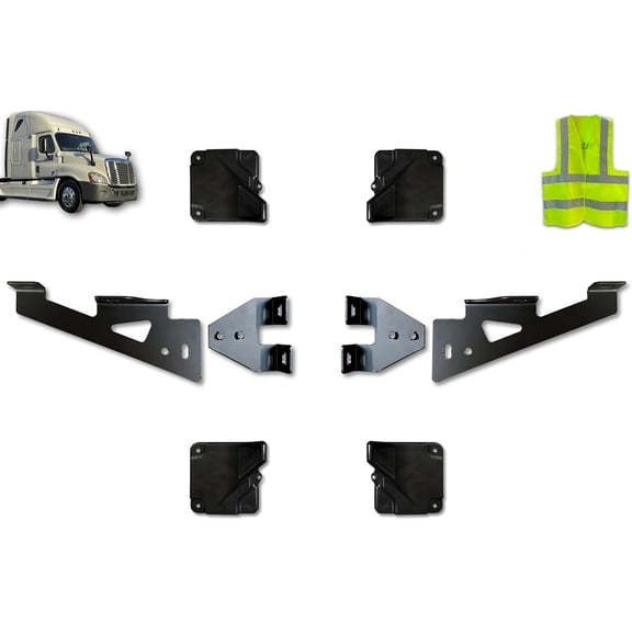 Support Brackets Full Set fits Cab Extender Lower Fairings Right Passenger & Left Driver Side Compatible with Freightliner Cascadia, Narrow Fairing Version