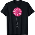thumbnail image 1 of Support Breast Cancer Awareness Month Pink Ribbon Sunflower T-Shirt Black Medium, 1 of 4