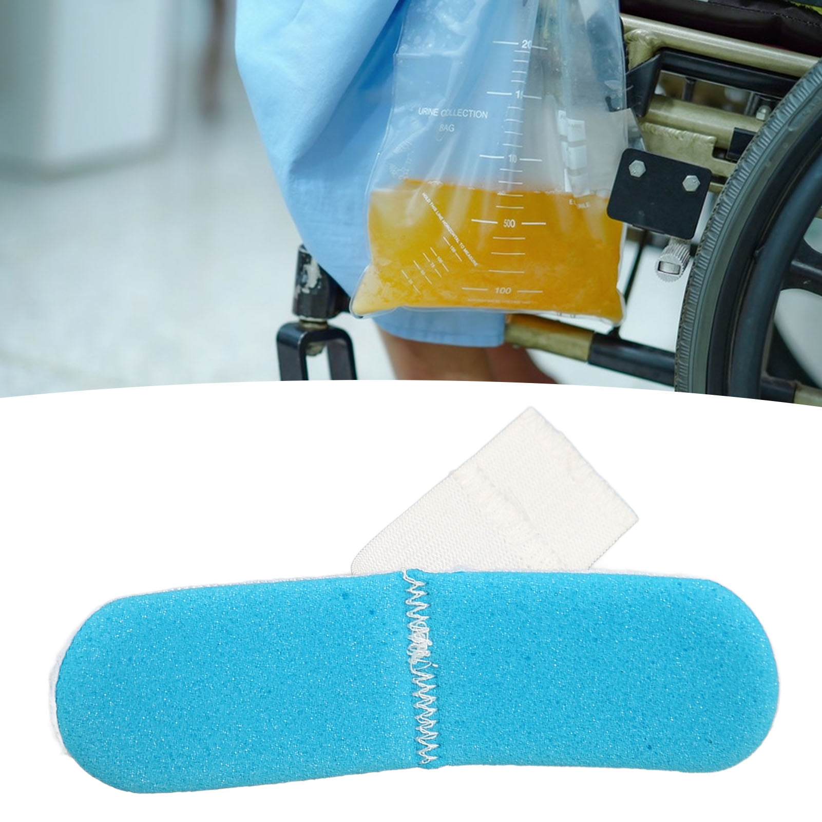 Support Catheters Clamp, 2pcs Male External Catheter Fixer Elastic For