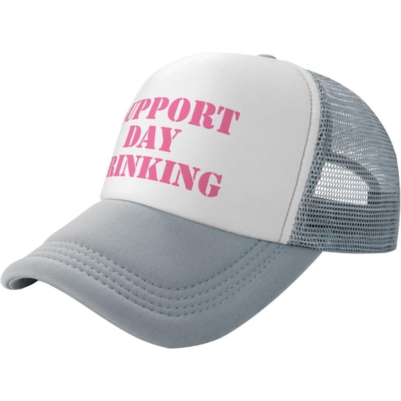Support Day Drinking Mesh Hat Trucker Baseball Cap