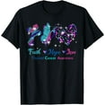 thumbnail image 1 of Support Faith Hope Love Ribbon Thyroid Cancer Awareness T-Shirt, 1 of 4