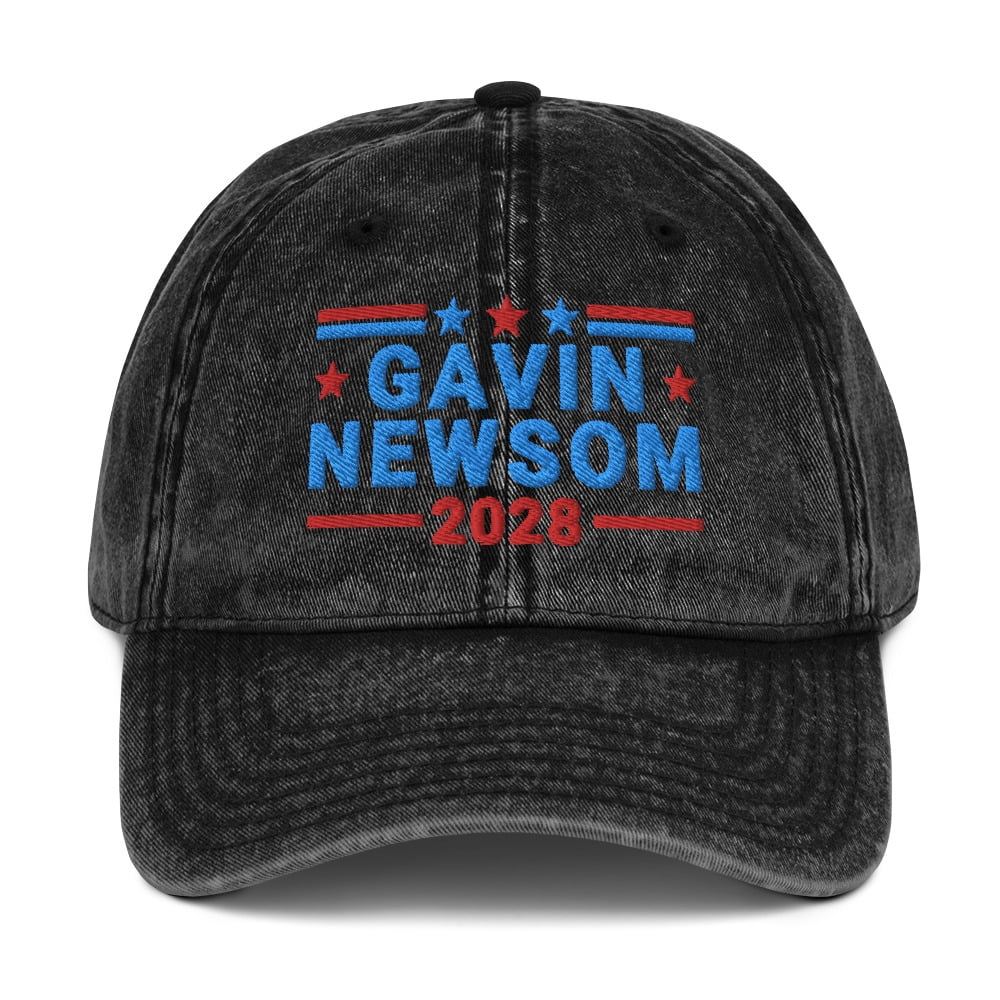 Support Gavin Newsom For President Embroidered Vintage Cap, Gavin