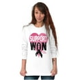 thumbnail image 1 of Support I Won Breast Cancer Awareness Women's Long Sleeve T Shirt Brisco Brands S, 1 of 6