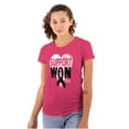 thumbnail image 1 of Support I Won Breast Cancer Awareness Womens Slim Fit Graphic Tee Brisco Brands S, 1 of 4