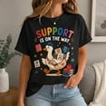 thumbnail image 1 of Support Is On The Way Goose Graphic T-Shirt for Women and Men, Cute Teacher Support Tee, 1 of 6
