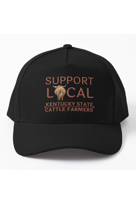 Support Kentucky Cattle Farmers Baseball Hat, Local Ranch Agriculture Graphic Design, Classic Cap