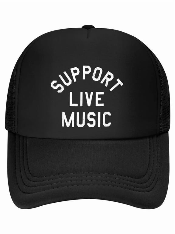 Support Live Music Funny Baseball Cap
