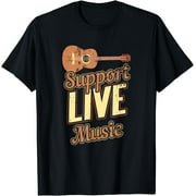 Support Live Music Musician Band Indie Retro T-Shirt