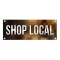 thumbnail image 1 of Support Local Business Banner | Shop Local Banner | Community Support Sign | Small Business Grand Opening Banner| Storefront Promotion - 48"x18" Vinyl Banner - 4 Corner Grommets - BAN0015, 1 of 5