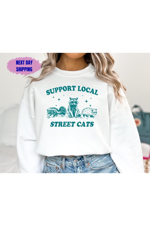 Support Local Street Cats Shirt, Street Cats Shirt, Trash Panda Shirt, Shirt, Support Your Local Street Cats Shirt, Graphic Tee, Full size S-5XL