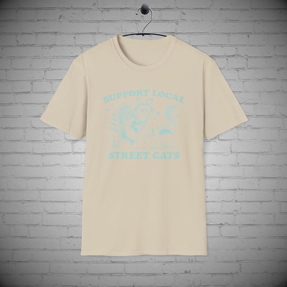 Support Local Street Cats T-shirts, Funny Racoon tee, Cat Lovers shirt