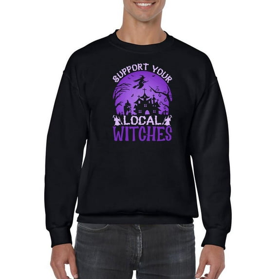 Support Local Witches Sweatshirt Men -Image by Shutterstock, Male 5X-Large