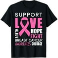 thumbnail image 1 of Support Love Fight Breast Cancer T-Shirt, 1 of 4