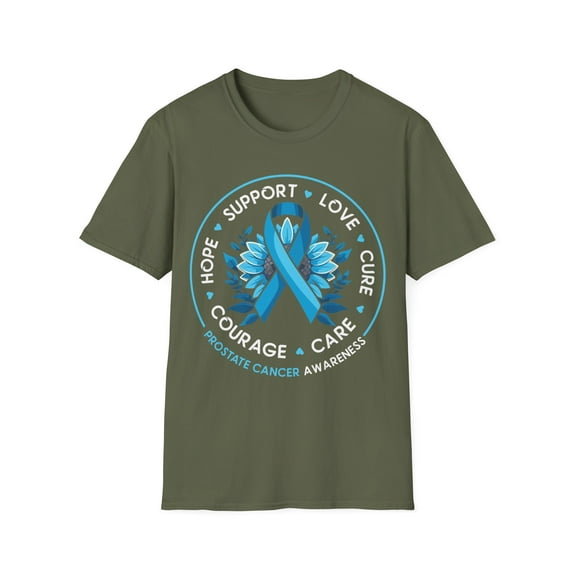 Support Love Prostate Cancer Awareness Month Blue Ribbon TShirt