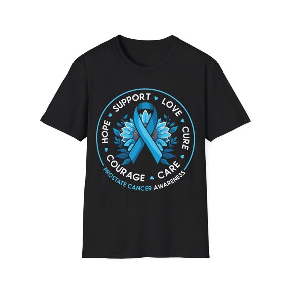 Support Love Prostate Cancer Awareness Month Blue Ribbon TShirt