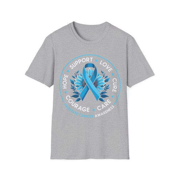 Support Love Prostate Cancer Awareness Month Blue Ribbon TShirt