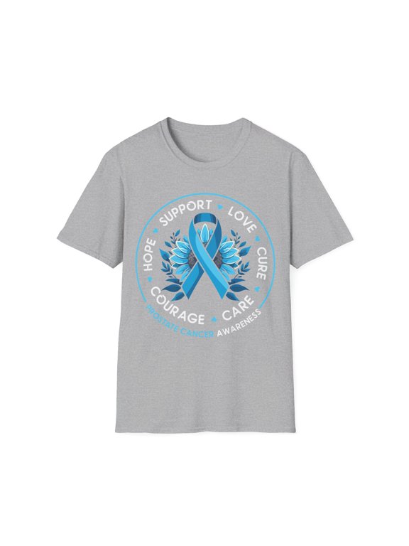 Support Love Prostate Cancer Awareness Month Blue Ribbon TShirt