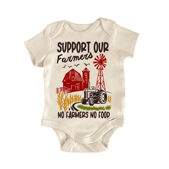 Support Our Farmers Farm Newborn Baby Bodysuit