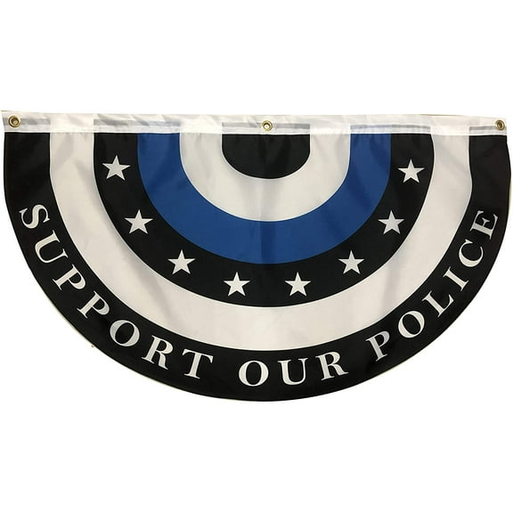Support Our Police Bunting Flag 18 x 36, Law Enforcement Appreciation, Christmas, 4th of July, USA