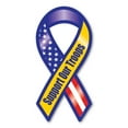 thumbnail image 1 of Support Our Troops Blue And Yellow Ribbon Magnet, 1 of 1