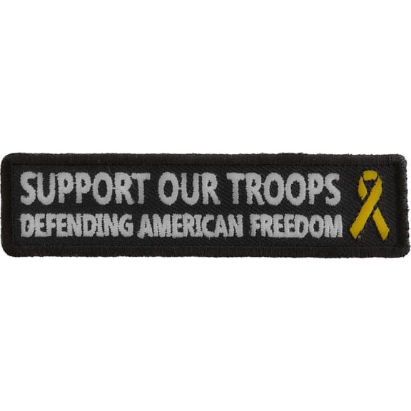 Support Our Troops Defending American Freedom Patriotic Iron on Patch