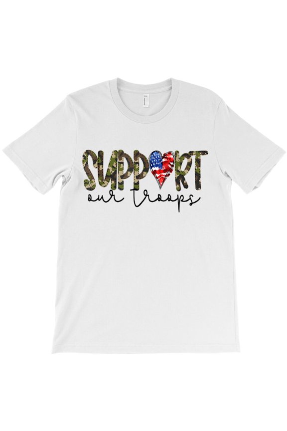 Support Our Troops Men Women 1, Patriotic Military Appreciation G18424 Unisex T-Shirt, Up to Size 5XL