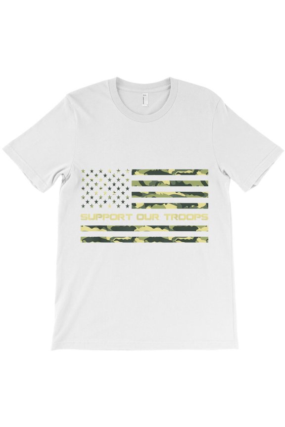 Support Our Troops Military Camo Flag, Patriotic Appreciation - Unique Gift Tee G18420 Unisex T-Shirt, Up to Size 5XL