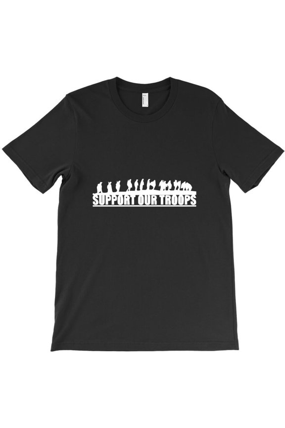 Support Our Troops, Patriotic Military Appreciation Graphic Design - Best Gift G18360 Unisex T-Shirt, Up to Size 5XL