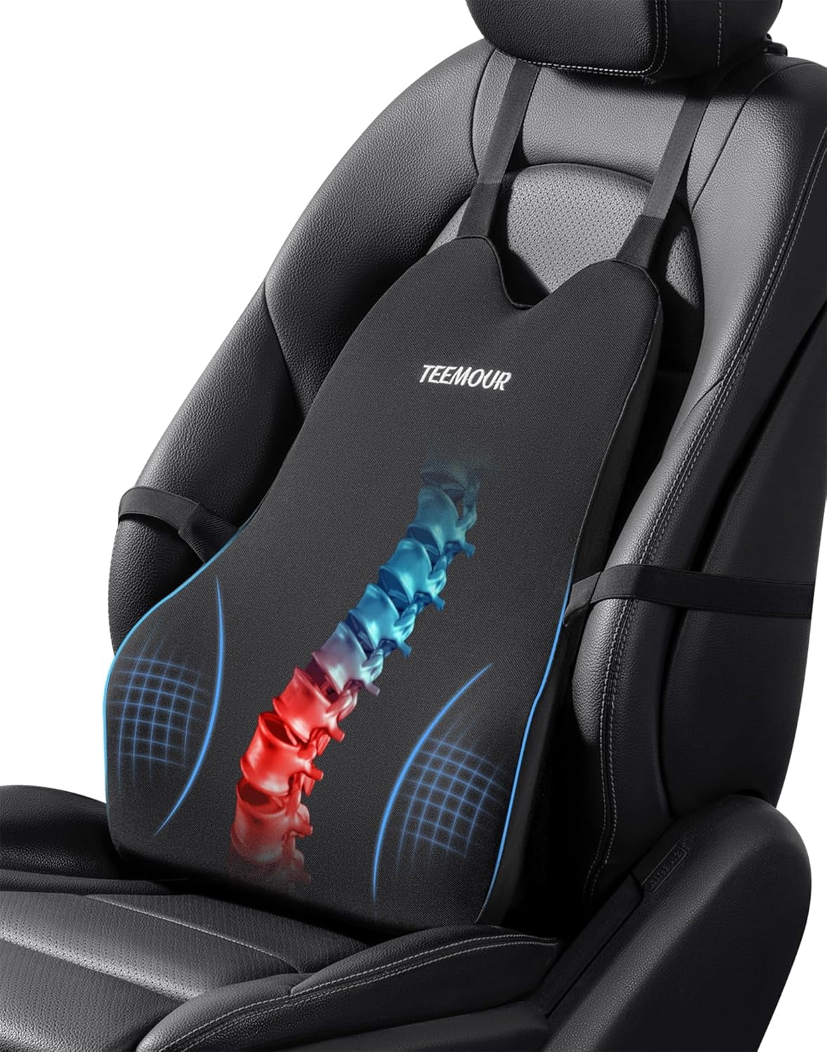 Support Pillow for Car Improve Lower Back Pain Relief & Sitting Posture ...