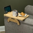 thumbnail image 1 of Support Plus Couch Arm Table Tray - Bamboo Sofa Arm Tray Table, Clip On Couch Armrest Side Table with Rotating Tablet/Phone Rest, Recliner Table Snack Tray, 1 of 5